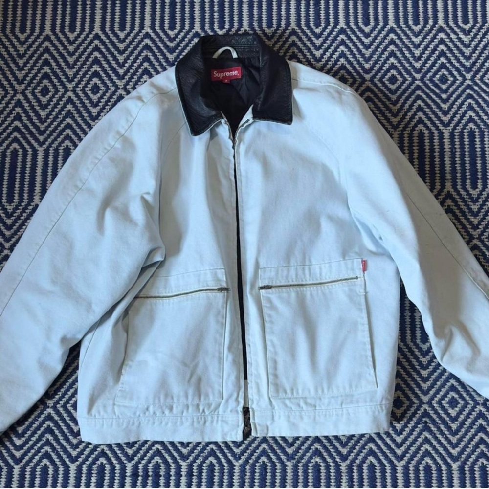 Supreme Leather Collar Jacket